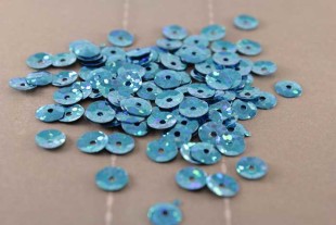 Пайетки с голографией 6мм 10грамм бирюза