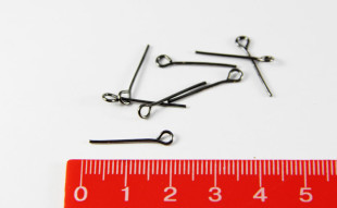 Штифт с петлей 18 мм 50 шт №03 под черный никель