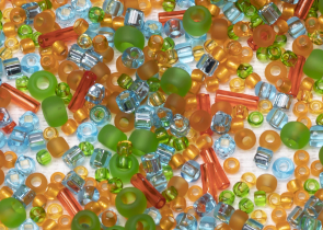 Бисер Япония " TOHO" MIX 25 г №3228 оранжево- зел.- голубой